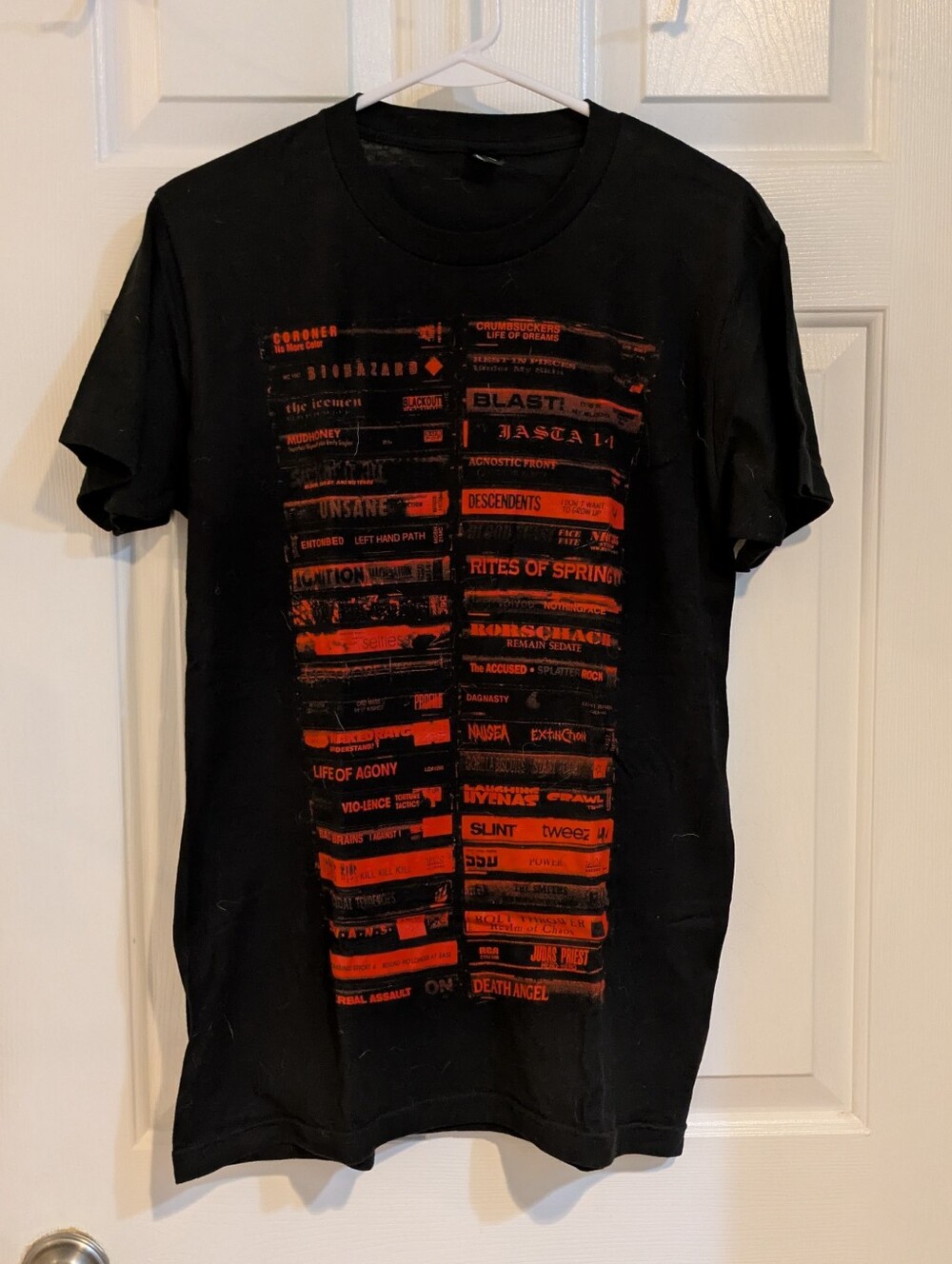 Black Graphic Band-Print Men’s T-Shirt - Unbranded